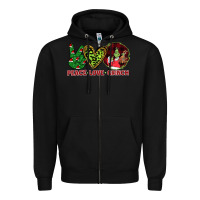 Black Peace Love Grinch Zipper Hoodie - Bettercallsaul