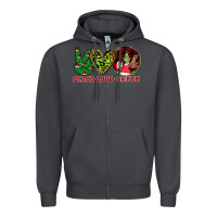 Smoke Peace Love Grinch Zipper Hoodie - Bettercallsaul