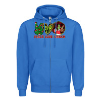 True Royal Peace Love Grinch Zipper Hoodie - Bettercallsaul