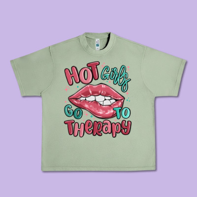 Hot Girls Go To Therapy Urban Heavy Tee Designed By Maliassmallbusiness
