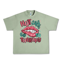 Oil Green hot girls go to therapy Urban Heavy Tee - MaliasSmallBusiness