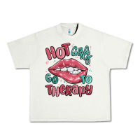 Pistachio hot girls go to therapy Urban Heavy Tee - MaliasSmallBusiness