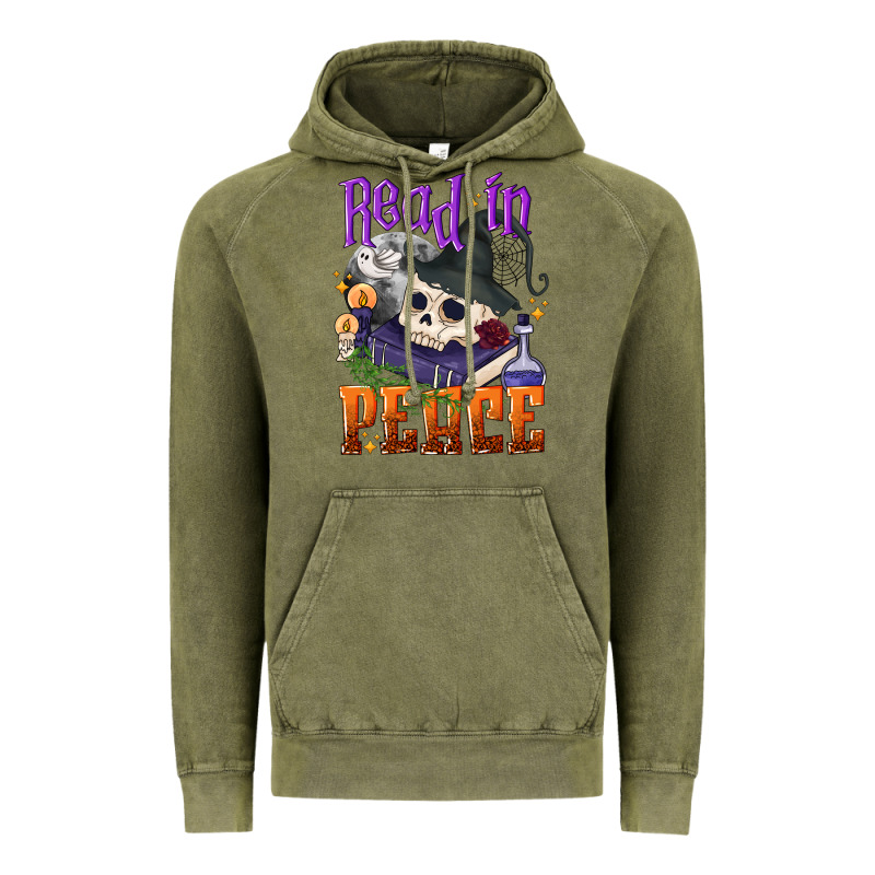 Read In Peace Halloween Vintage Hoodie by NancyCooperArtShop | Teevron