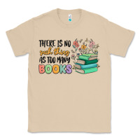 Mushroom there is no such thing as too many books Classic Tee - MaliasSmallBusiness