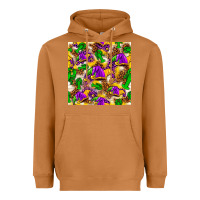 Meerkat Mardi Gras jester had and crawfish with leopard pa Heavyweight Hoodie - HowdyJamesFarm