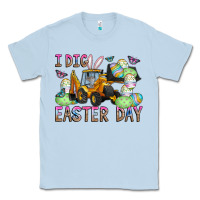 Dusty Blue I Dig Easter Day Classic Tee - CowhideDigitalArt