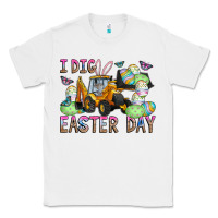 White I Dig Easter Day Classic Tee - CowhideDigitalArt