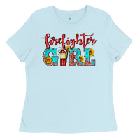 Baby Blue firefighter son girl Ladies Tee - HRA Design Shop