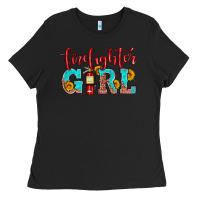 Black firefighter son girl Ladies Tee - HRA Design Shop