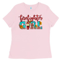 Bubblegum Pink firefighter son girl Ladies Tee - HRA Design Shop
