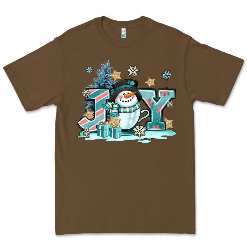 Cute Coffeecup Snowmanand Joy Premium Tee by AdoDesignShop | Teevron