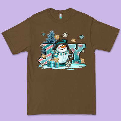 Cute Coffeecup Snowmanand Joy Premium Tee Designed By Adodesignshop