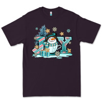 Plum cute coffeecup snowmanand joy Premium Tee - AdoDesignShop