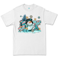 White cute coffeecup snowmanand joy Premium Tee - AdoDesignShop