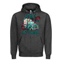 Charcoal Heather Christmas Home For The Holidays Zipper Hoodie - Bettercallsaul