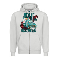 Dove Grey Christmas Home For The Holidays Zipper Hoodie - Bettercallsaul