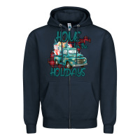 Navy Christmas Home For The Holidays Zipper Hoodie - Bettercallsaul