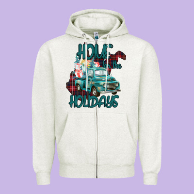 Christmas Home For The Holidays Zipper Hoodie Designed By Bettercallsaul