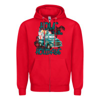 Red Christmas Home For The Holidays Zipper Hoodie - Bettercallsaul