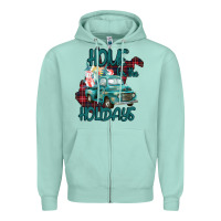 Seafoam Christmas Home For The Holidays Zipper Hoodie - Bettercallsaul