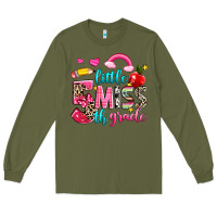 Army Green little miss fifth grade Long Sleeve Tee - NancyCooperArtShop