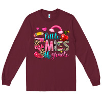 Burgundy little miss fifth grade Long Sleeve Tee - NancyCooperArtShop