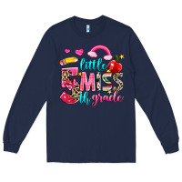 Navy little miss fifth grade Long Sleeve Tee - NancyCooperArtShop