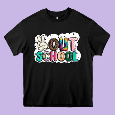 Peace Out School Heavy Core Tee Designed By Jahusdesignshop