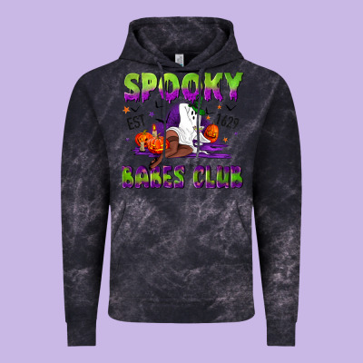 Spooky Babes Club Vintage Hoodie Designed By Nancycooperartshop