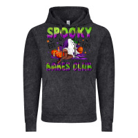 Vintage Black Spooky babes club Vintage Hoodie - NancyCooperArtShop