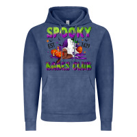 Vintage Denim Spooky babes club Vintage Hoodie - NancyCooperArtShop