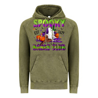 Vintage Olive Spooky babes club Vintage Hoodie - NancyCooperArtShop