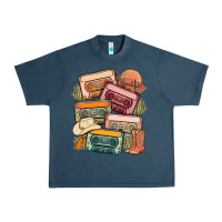 Midnight Navy customized country cassette tapes Urban Heavy Tee - MaliasSmallBusiness