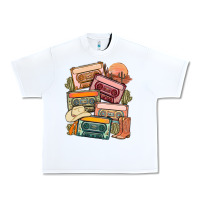 White customized country cassette tapes Urban Heavy Tee - MaliasSmallBusiness