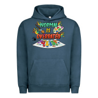 Pigment Midnight Navy Normal Is Overrated Urban Hoodie - FaDigitalArtStudio