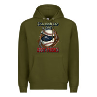 Army Green Diamonds are a girl's best friend Baseball Premium Hoodie - HowdyJamesFarm