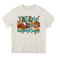 Cream fall for jesus he never leaves Heavy Core Tee - AdoDesignShop