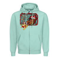 Seafoam Merry Christmas Lips Santa Zipper Hoodie - Bettercallsaul