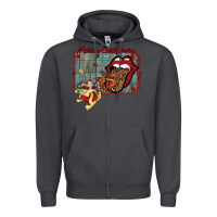 Smoke Merry Christmas Lips Santa Zipper Hoodie - Bettercallsaul