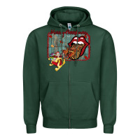 Sports Green Merry Christmas Lips Santa Zipper Hoodie - Bettercallsaul