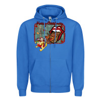 True Royal Merry Christmas Lips Santa Zipper Hoodie - Bettercallsaul