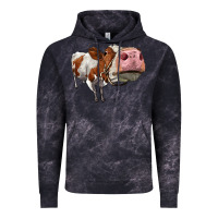 Cloud Black cute simmental cow Vintage Hoodie - LillyAllenDesigns
