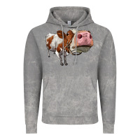 Cloud Rock cute simmental cow Vintage Hoodie - LillyAllenDesigns