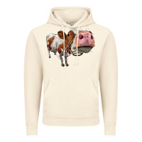 Vintage Artic cute simmental cow Vintage Hoodie - LillyAllenDesigns