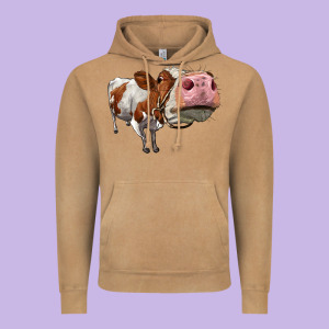 Cute Simmental Cow Vintage Hoodie Designed By Lillyallendesigns