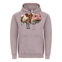 Vintage Zinc cute simmental cow Vintage Hoodie - LillyAllenDesigns
