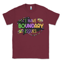 Burgundy ı have boundary ıssues Classic Tee - MaliasSmallBusiness