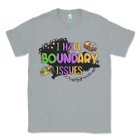 Heather Grey ı have boundary ıssues Classic Tee - MaliasSmallBusiness