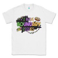 White ı have boundary ıssues Classic Tee - MaliasSmallBusiness