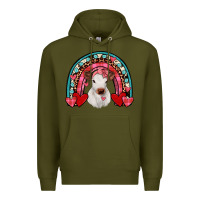 Army Green valentines heifer rainbow Premium Hoodie - JahusDesignShop